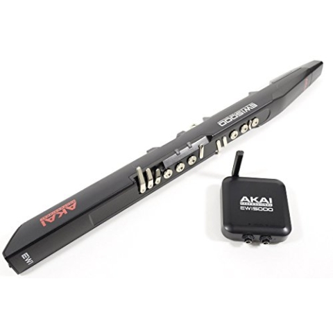 AKAI Professional EWI5000 - Kabelloses, batteriebetriebenes elektronisches Blasinstrument mit integrierter Sound-Library, schwarz