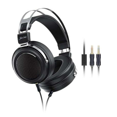 FiiO JadeAudio JT1 Professionelle Studio-Kopfhörer für Aufnahmen, Gaming-Headset mit Mikrofon, 50 mm Membranen, Hi-Res Musikstudio-Headset