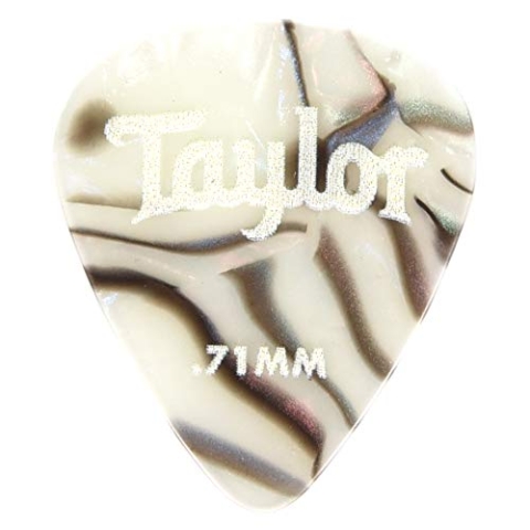 Taylor Plektren, Zelluloid 351, Abalone, 71 mm, 12 Stück