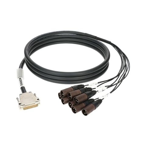 Digitales Mehrkanal-Kabel, 8 Kanäle, D-sub25, XLR, M, 1 m.