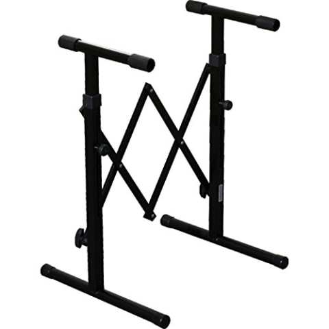 GVI Keyboardständer schwarz, hoch Höhe 70-97 cm Auflage 30 cm