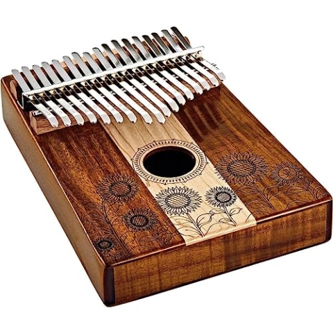 Sonic Energy Schallloch Kalimba – C-Dur, 17 Töne – Ahorn- und Akazienholz – Für Meditation, Yoga, Percussion – Inkl. Zubehör (KL1706H)