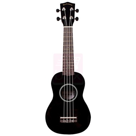 Makawao Makwao - UK-10 Schwarz Sopran Ukulele 21 Zoll - Aquila Saiten