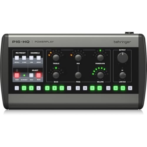 Behringer P16-HQ Channel Personal Monitoring Mixer Hochwertige D/A-Wandlung und Präzise Klangregelung