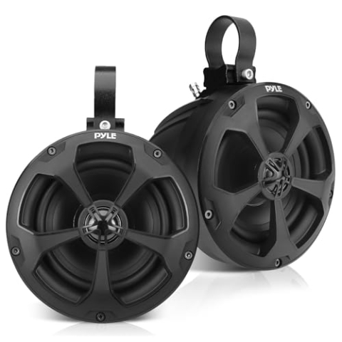 Pyle Lautsprecher Boxen 1000W Wetterfest, 2-Wege Lautsprecher Auto mit Universalhalterung, Passive Stereo Speaker Indoor & Outdoor, Bassbox Kompakt & Hohe Leistung, 2er Set, Koaxial Sprecher Schwarz