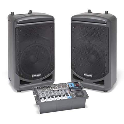 Samson saxp1000b Full Tontechnik Expedition portabler PA System, 1000 Watt (2x 500)