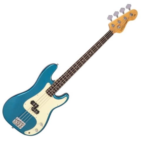 VINTAGE V40 Untersetzer-Serie Bassgitarre, Candy Apple Blue