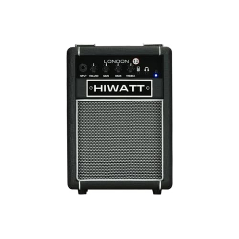 HIWATT - London 12 Gitarren-Combo-Verstärker 12 W, 1 Kanal, Bluetooth, 3,5-mm-Kopfhörerausgang, AUX-Eingang, Volume-, Gain-, Höhen- und Bassregler, Netzteil im Lieferumfang enthalten, Farbe Schwarz