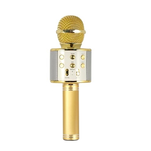 Xtreme 27837 K Mikrofon mit integriertem Lautsprecher, Bluetooth, tragbar, goldfarben