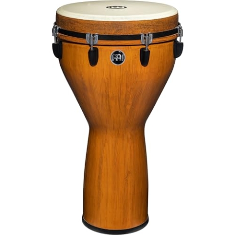 Meinl Percussion Jumbo Djembe Instrument - Sehr große Handtrommel - Mechanisches Stimmsystem - Durchmesser 14 Zoll - Kunststoff, Braun (JD14BW)