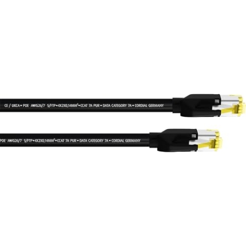 CORDIAL - Cat7A RJ45 Netzwerkkabel 10 m, HIROSE-Stecker - ECL CSE10HH7A-PUR