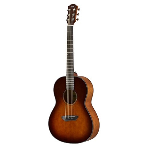 Yamaha CSF1MTBS Westerngitarre tobacco brown sunburst, Kompakte und elegante Akustikgitarre mit sattem Sound, Ideal für unterwegs, Inklusive Gitarrentasche, ¾ Mensur