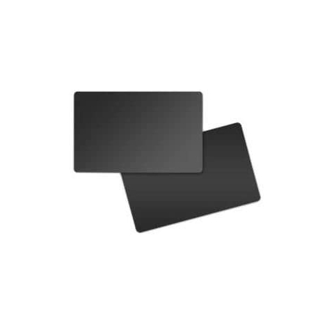 ZEBRA Card, Food Safe PVC, 30 Mil Black/Black, Glossy, 500 / Box, 800050-157