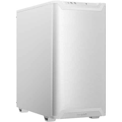 be quiet! Pure Base 501 Airflow White PC-Gehäuse, 2 vorinstallierte Pure Wings 3 140mm PWM White Lüfter, hoher statischer Druck, geräumiges Design, kompakte Abmessungen, USB 3.2 Gen. 2 Type C