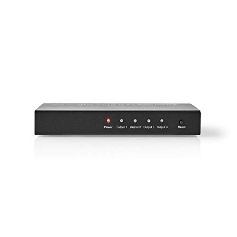 Nedis HDMI ™ Splitter - 4-Port - HDMI™ Eingang - 4X HDMI™ Ausgang - 3.4 Gbps - Metall - Anthrazit