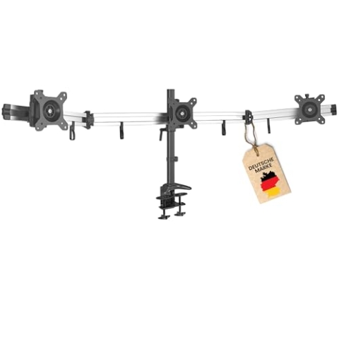 HFTEK 3-Fach-Monitorarm - Tischhalterung für Bildschirme von 15 – 27 Zoll mit VESA 75/100 (MP230C-L)