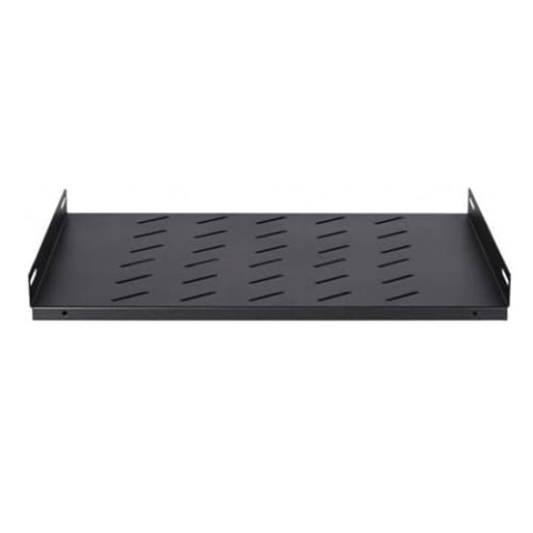 DSIT 19 Zoll Fachboden für 600mm Tiefe schwenkbare Wandschränke - 1 HE - Schwarz - Traglast 20 kg