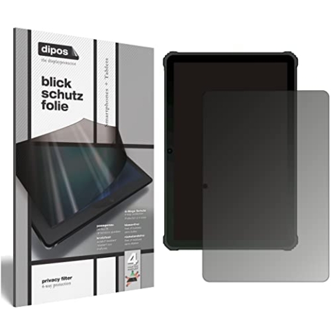 dipos I Blickschutzfolie kompatibel mit Oukitel RT1 Display-Schutzfolie matt mit 4-Wege Sichtschutz-Effekt
