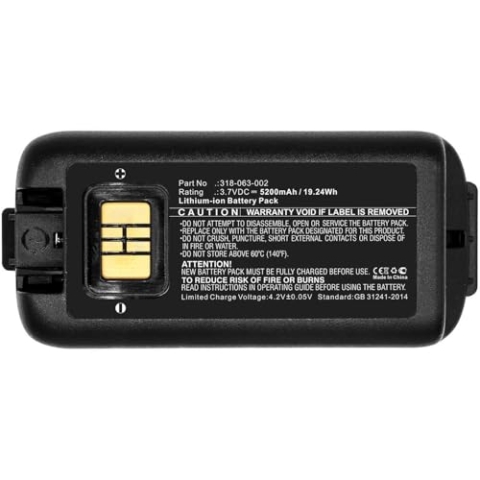 CoreParts Ersatzteil Battery for Barcode Scanner 19.24Wh Li-ion 3.7V 5200mAh, W126385232 (19.24Wh Li-ion 3.7V 5200mAh for Dolphin, Handheld CK65, CK3, CK3B, CK3X)