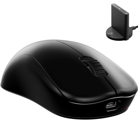 BenQ Zowie U2 Wireless Gaming Maus für Esports, verbesserter Empfänger, 60g leicht, 3200 DPI Sensor, 5 Tasten, 70 Std. Akkulaufzeit