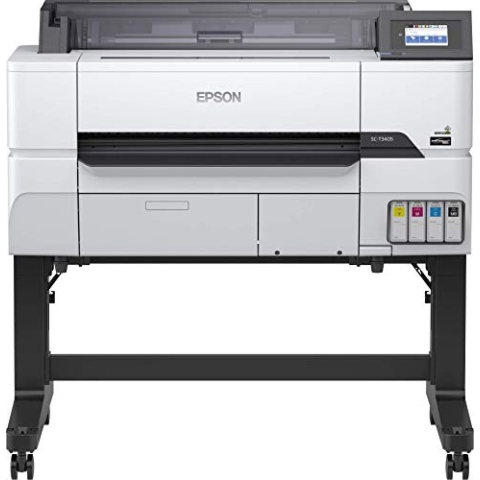 Epson SureColor SC-T3405 Tinten-Großformatdrucker für CAD/GIS/POS (Drucke bis DIN A1+, Rollendrucke bis 24 Zoll (61 cm/A1+), WiFi, Ethernet) weiß