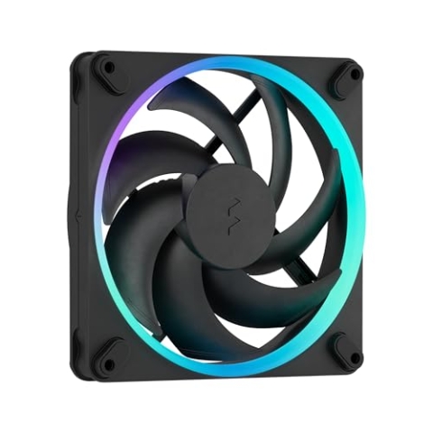 Fractal Design Momentum 14 RGB - Leiser PC-Gehäuselüfter - 140 mm - ARGB Gen 2-20 LEDs - Flüssigkristallpolymer (LCP) Flügel - Fluiddynamisches Lager (FDB) - Kühlleistung - Schwarz