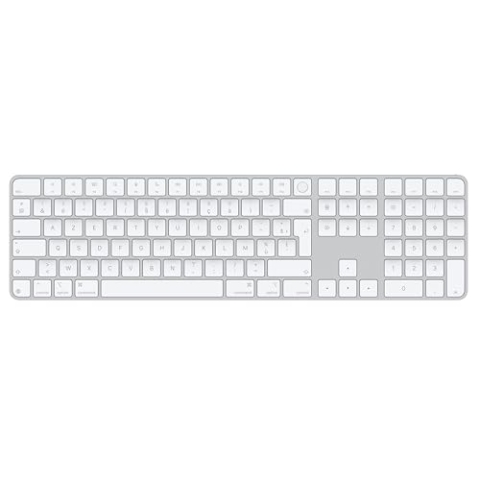 Apple Magic Keyboard mit Touch ID und Ziffernblock für Mac Modelle mit Apple Chip – Französisch – Weiße Tasten ​​​​​​​