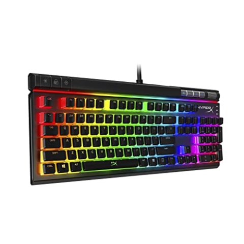 HyperX Alloy Elite 2 - Mechanische Gaming Tastatur, Software-gesteuertes Licht & Makro Anpassung, ABS Pudding Keycaps, Media Controls, RGB LED Backlit Linearer Schalter HyperX rot, QWERTY