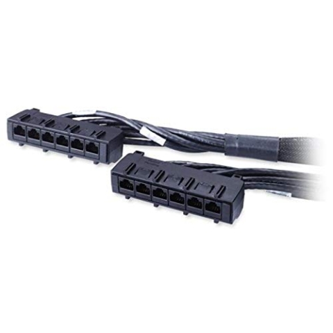 APC Cat6 UTP Cmr 6XRJ-45 Datenkabel, 15,2 m, Schwarz