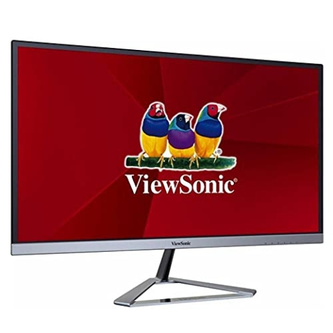 Viewsonic VX2476-SMH 60,5 cm (24 Zoll) Büro Monitor (Full-HD, IPS-Panel, HDMI, Eye-Care, Eco-Mode, Lautsprecher, 3 Jahre Austauschservice) Silber-Schwarz