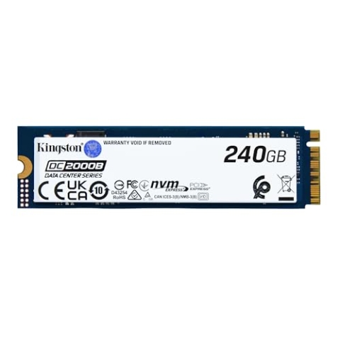 Kingston Data Center DC2000B PCIe 4.0 NVMe M.2 2280 240G Enterprise SSD (Ohne Heatsink) - SEDC2000BYM8/240G