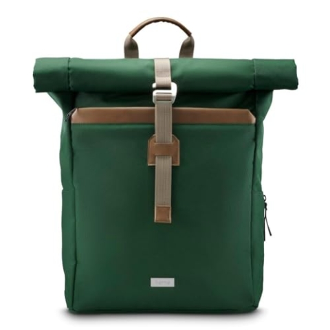 Hama Rucksack mit Laptop-Fach (22 l, für Laptop bis 16,2“, Rollrucksack für Uni, Schule, Arbeit, Reisen, Laptop Rucksack mit Rolltop, Tabletfach, Organizer, Vordertasche, zwei Seitentaschen) grün