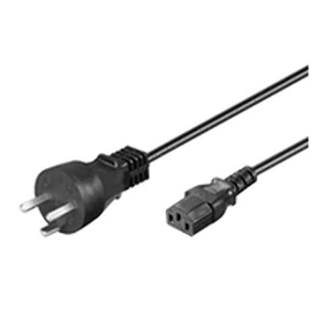MicroConnect - Stromkabel - DK 2-5A (S) bis IEC 60320 C13-5 m - Schwarz - Dänemark