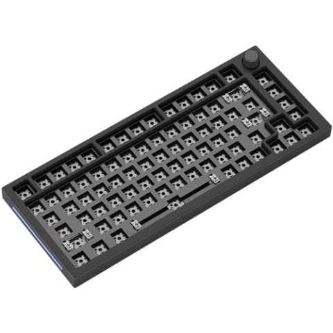 Glorious Gaming GMMK PRO 75% Barebones (Frame Only) – Modulares mechanisches Gaming-Keyboard, 1,5 kg schwer, RGB, voll anpassbar, unterstützt 5-polige Schalter, Amerikanisch/ANSI Layout - Schwarz