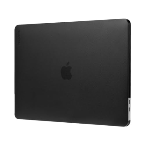 Incase Hardshell Hartschalen Hülle für Apple MacBook Pro 13,3" (Mid 2020, M1-Late 2020) - transparent (schwarz) [3D Dot-Design I Lüftungsschlitzaussparungen I Leicht & dünn] - INMB200629-BLK