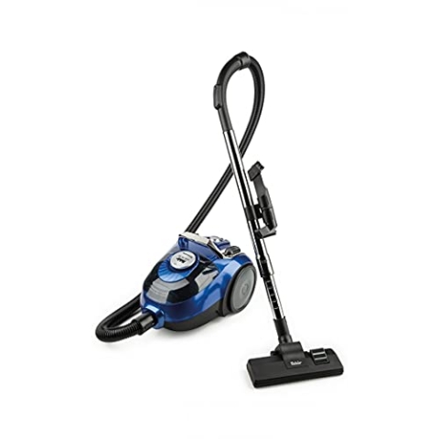Fakir Apollo BL 150 Staubsauger beutellos 800 W, Staubsauger ohne Beutel, kabelgebunden, einstellbare Leistungsfunktion, Zyklonen-Saugsystem, Edelstahl Teleskoprohr & 7m Aktionsradius, Blau/Silber