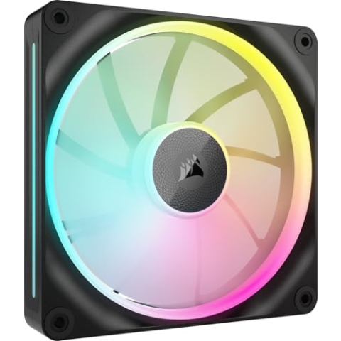 CORSAIR iCUE LINK LX140 RGB 140mm PWM-Lüfter Einzelpackung – Dual Light Loops – Erfordert iCUE LINK System Hub (Separat Erhältlich) – CORSAIR AirGuide Technologie – Schwarz