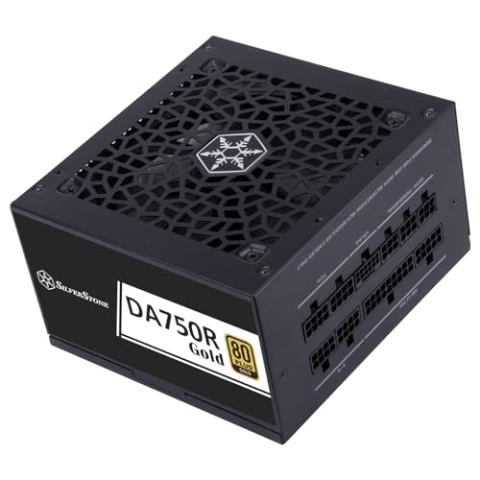 SilverStone Technology DA750R Gold, 80 Plus Gold vollständig modulares ATX-Netzteil, 750W, ATX 3,0 & PCIe 5,0, SST-DA750R-GMA