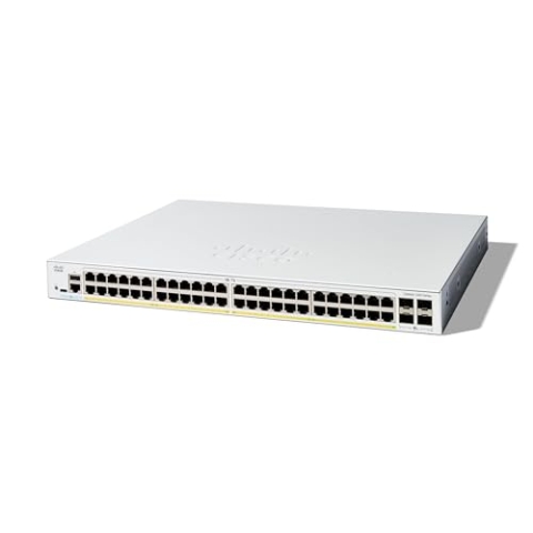 Cisco Catalyst 1200-48P-4X-Smart-Switch, 48-Port-GE, PoE, 4 x 10-GE-SFP+, eingeschränkter Lebenszeitschutz (C1200-48P-4X)