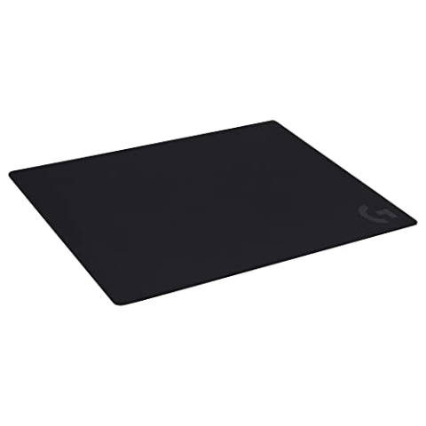 Logitech G640 Gaming-Mauspad aus Stoff, 460x400 mm, 3mm flaches Profil, Geringe Oberflächenreibung, Gleichmäßige Oberflächenstruktur, Gummiunterlage, Zusammenrollbar - Schwarz