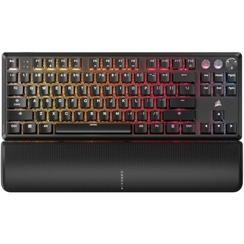 Corsair K70 PRO TKL RGB Magnetisch-Mechanisch verkabelte Gaming-Tastatur – Vorgeschmierte MGX Hyperdrive Switches – Hall-Effect-Rapid Trigger – 8000 Hz Hyper-Polling – QWERTY NA – Schwarz
