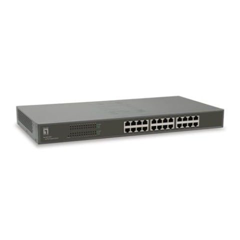 LevelOne GSW-2457 Gigabit Ethernet Switch Netzwerkswitch 24 Port 19 Zoll