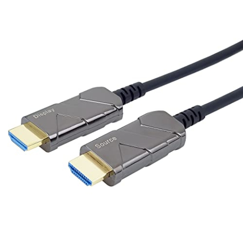 PremiumCord 8K Optisch Aktiv Ultrahochgeschwindigkeits-HDMI 2.1-Glasfaserkabel, 48 Gbit/s, HDMI 2.1, 3D, EDID, ARC, Videoauflösung 8K @ 60 Hz, Vergoldet, Länge 30 m