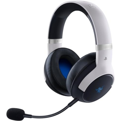 Razer Kaira Pro - Dual Wireless Playstation 5 Headset mit Haptik HyperSense, 50 mm-Treiber, Hyperclear Kardioiden-Mikrofon, Lautstärkeregler, SmartSwitch, RGB Chroma Schwarz-Weiß