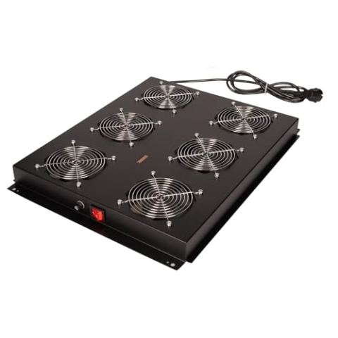 ROLINE 19-Zoll Dachlüftereinheit 6 Lüfter, ON/Off für Serverschrank schwarz