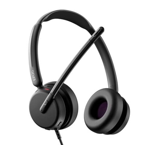 EPOS Impact 460 - Doppelseitiges On-Ear USB-C & USB-A kabelgebundenes Headset mit Noise-Cancelling-Mikrofon, Plug-and-Play, hochwertiger Sound, Bequeme, für Büro, Home-Office & Business-Kommunikation