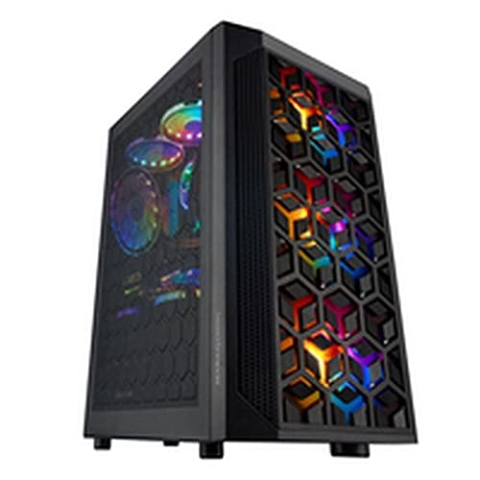 Mars Gaming MCMESH Schwarz, Gaming PC Gehäuse, Micro ATX, Total Mesh Design, 3xLüfter FRGB