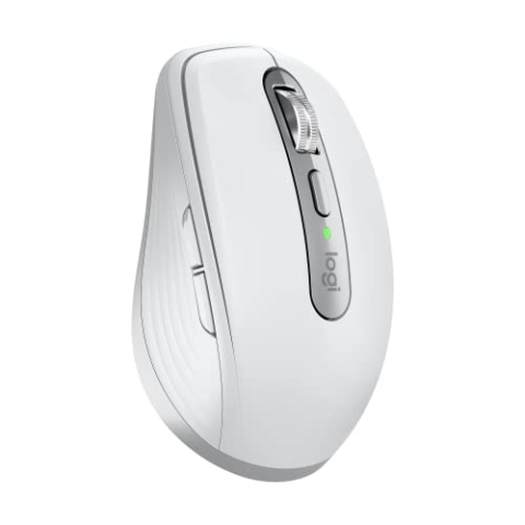 Logitech MX Anywhere 3S for Business – Kabellose Maus für Unternehmen, für Windows/Mac/Chrome/Linux, Bluetooth, leise Klicks, sicheres Logi Bolt, kompakt, 8K DPI, MagSpeed Scrollen - Hellgrau
