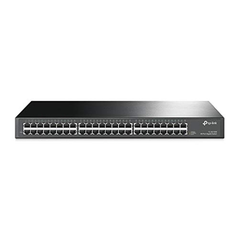 TP-Link TL-SG1048 48 Port Gigabit Netzwerk Switch ( 19 Zoll Rack-Montage, 48*RJ-45 LAN Ports, Metallgehäuse, , unmanaged, Plug-und-Play)schwarz