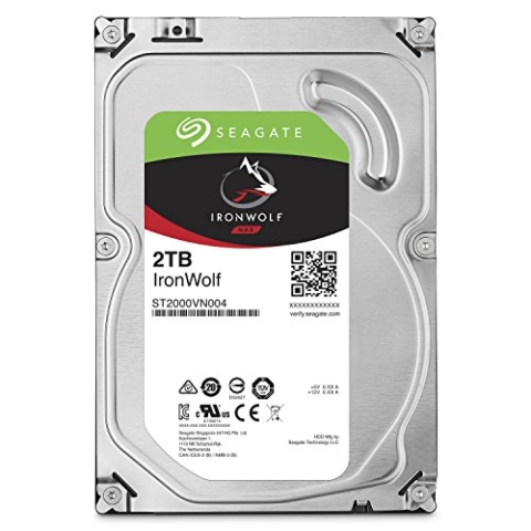 Seagate IronWolf, NAS interne Festplatte 2TB HDD, 3.5 Zoll, 5900 U/Min, CMR, 64 MB Cache, SATA 6GB/s, silber, inkl. 3 Jahre Rescue Service, ST2000VN004